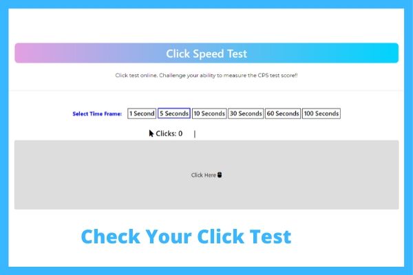 CPS Test / CPS Tester / Click Test